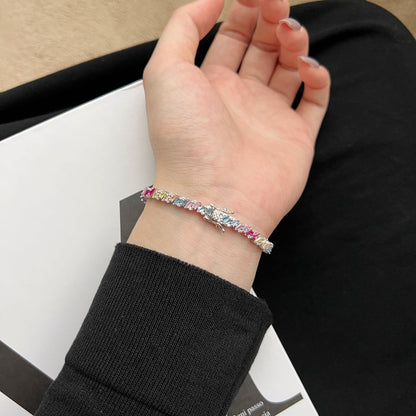 アンジェラジュエリー]華やかな輝きのマルチカットパーティーブレスレット