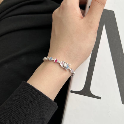 アンジェラジュエリー]輝くウォータードロップシェイプデイリーブレスレット