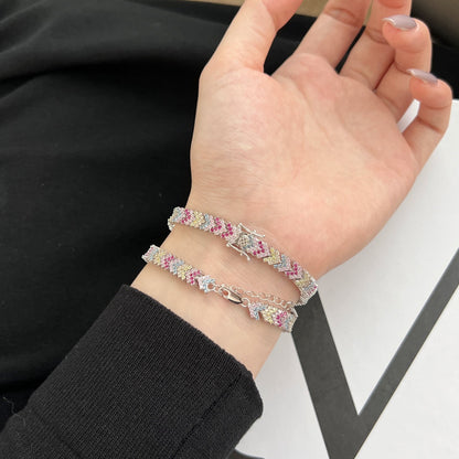 [Angela Jewelry]Ornate Sparkling Round Cut Party Bracelet