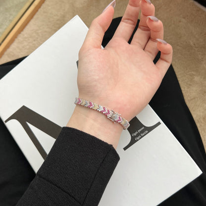 [Angela Jewelry]Ornate Sparkling Round Cut Party Bracelet