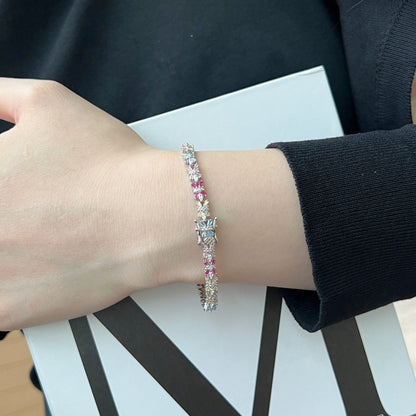 [Angela Jewelry]Radiant Colorful Emerald Cut Party Bracelet