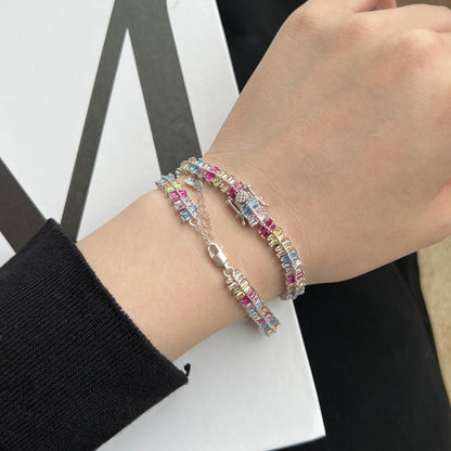 アンジェラジュエリー]きらめく美しいマルチカットパーティーブレスレット
