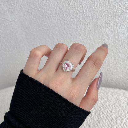 アンジェラジュエリー]繊細で輝くハートシェイプの結婚指輪