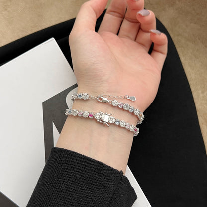 [Angela Jewelry]Dazzling Radiant Multi Cut Daily Bracelet