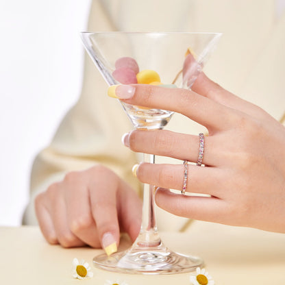 [Angela Jewelry]Dainty Ebullient Round Cut Daily Ring