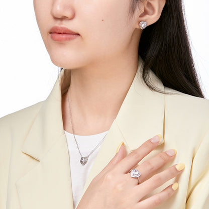 アンジェラジュエリー]繊細で輝くハートシェイプの結婚指輪