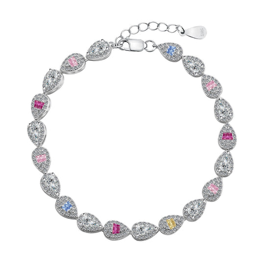 [Angela Jewelry]0.25 Carat Radiant Water Drop Shape Daily Bracelet