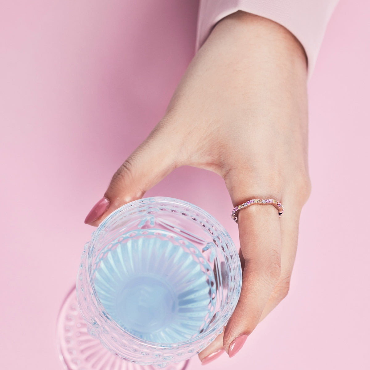[Angela Jewelry]Dainty Colorful Round Cut Party Ring