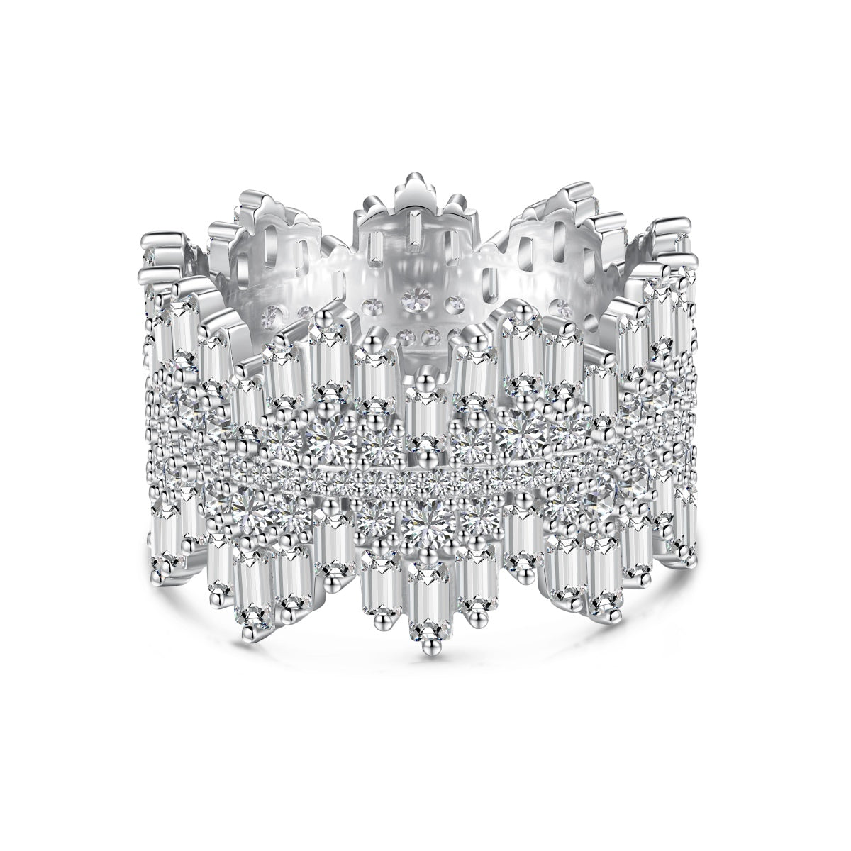 [Angela Jewelry]Luxurious Colorful Radiant Cut Daily Ring