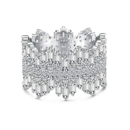 [Angela Jewelry]Luxurious Colorful Radiant Cut Daily Ring