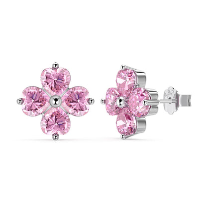 [Angela Jewelry]Four-Leaf Clover Ball Earrings
