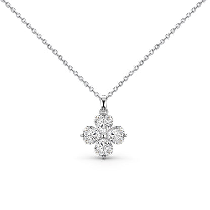 [Angela Jewelry]Heart-Shaped Four-Leaf Clover Bead Necklace