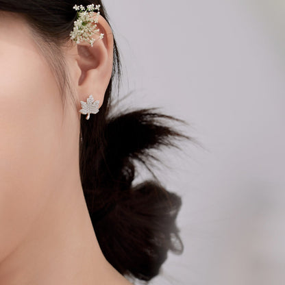 Angela Jewelry]Exquisite Maple Leaf Design Earrings