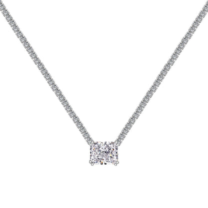 [Angela Jewelry]4.0 Carat Elegant Radiant Cut Necklace