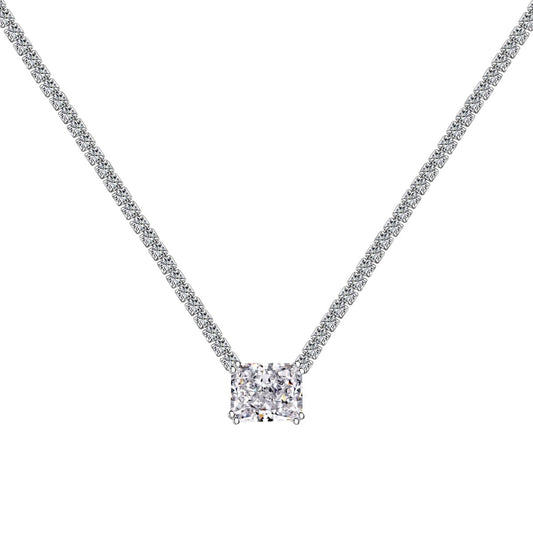 [Angela Jewelry]4.0 Carat Elegant Radiant Cut Necklace