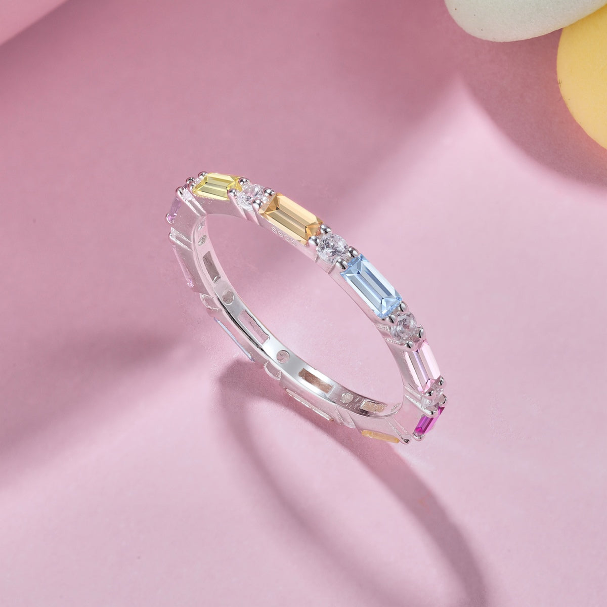 Angela Jewelry]Lively In Shades Elegant Radiant Cut Daily Ring