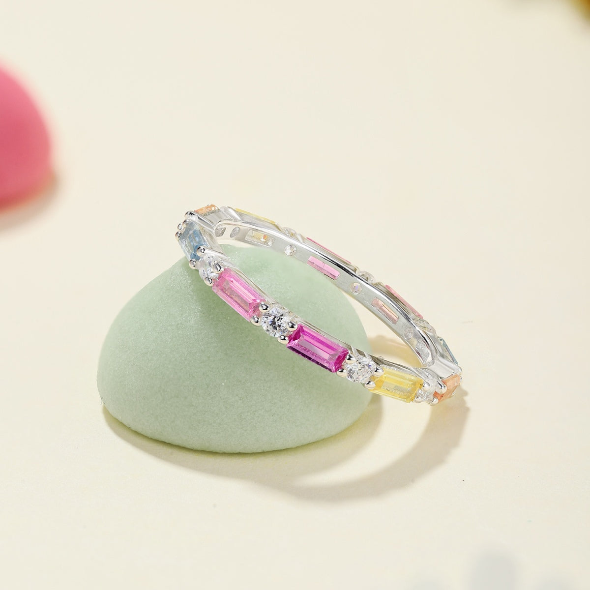 [Angela Jewelry]Lively In Shades Elegant Radiant Cut Daily Ring