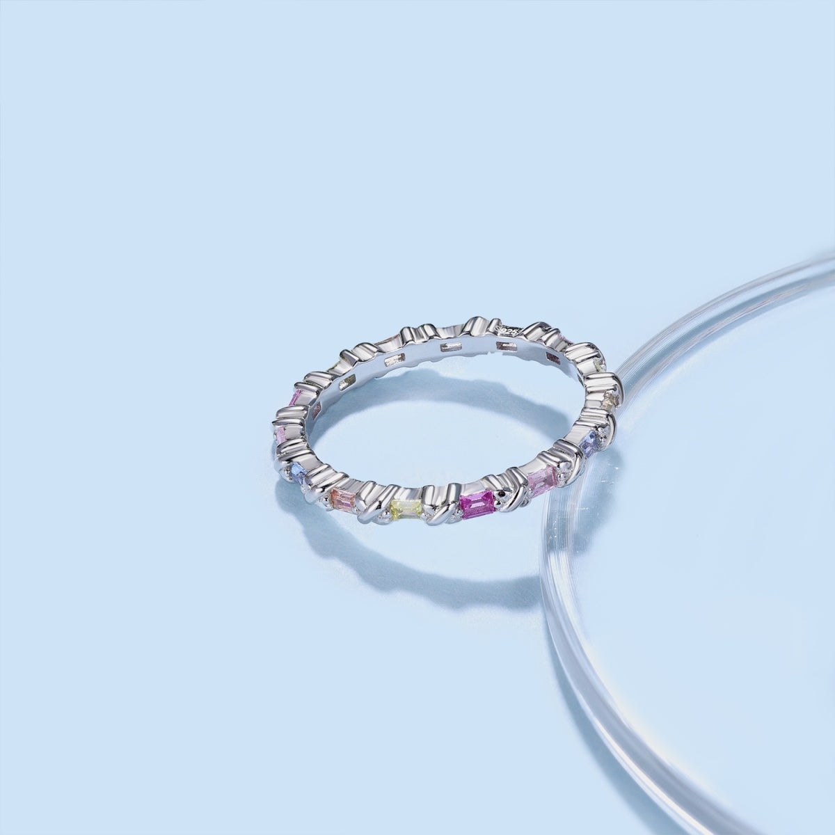 [Angela Jewelry]Charming Colorful Round Cut Daily Ring