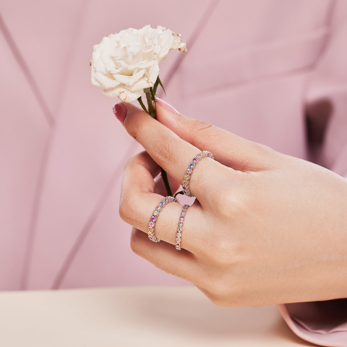 Angela Jewelry]Exquisite Colorful Round Cut Party Ring