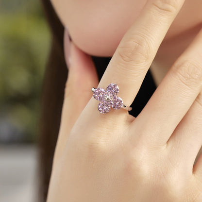 [Angela Jewelry]Four-Leaf Clover Eight-Pointed Star Ring