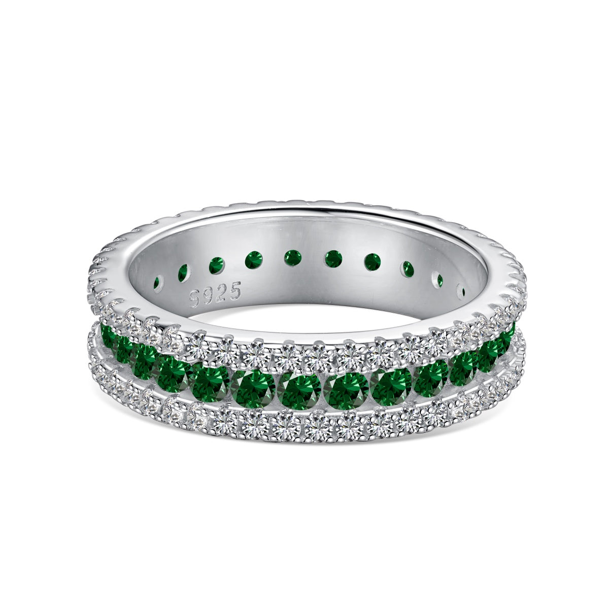[Angela Jewelry]Delicate Colorful Round Cut Daily Ring
