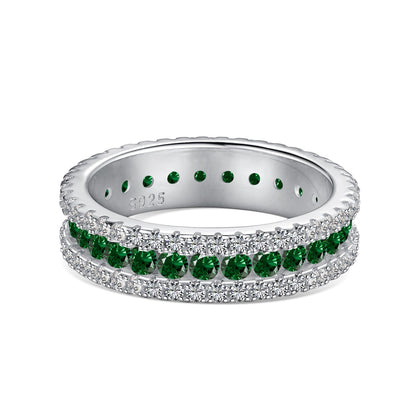 [Angela Jewelry]Delicate Colorful Round Cut Daily Ring