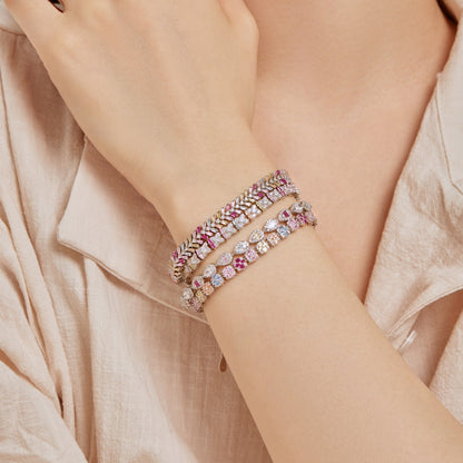 アンジェラジュエリー]ユニークなカラフルな花の形のデイリーブレスレット