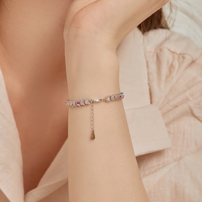 アンジェラジュエリー]繊細でカラフルなマルチカットのデイリーブレスレット