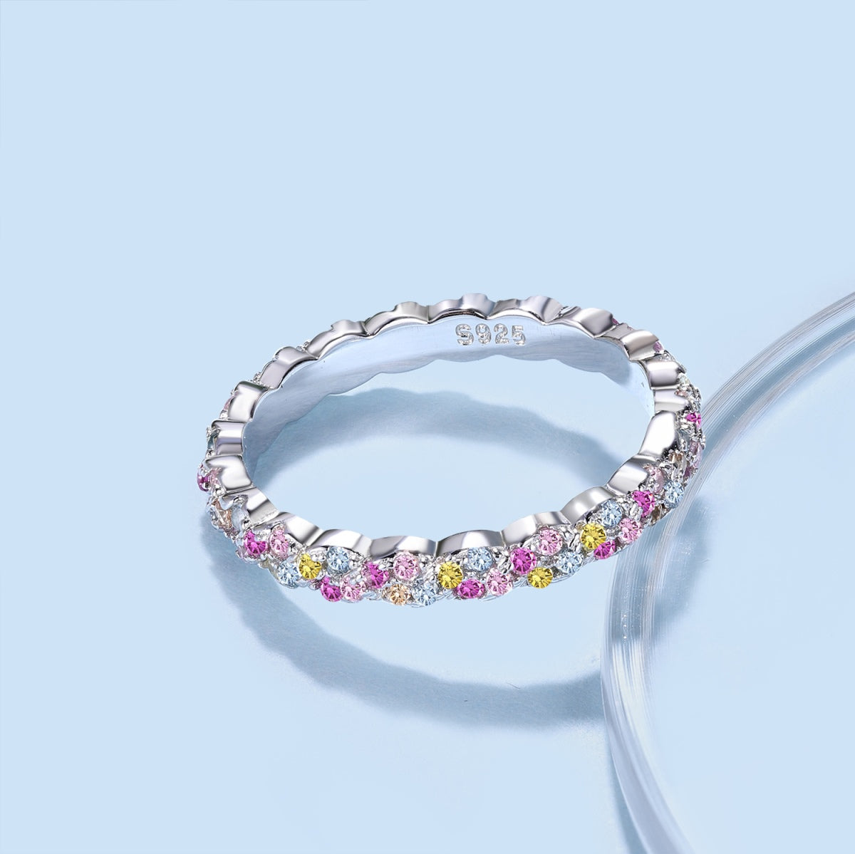 [Angela Jewelry]Dainty Ebullient Round Cut Daily Ring