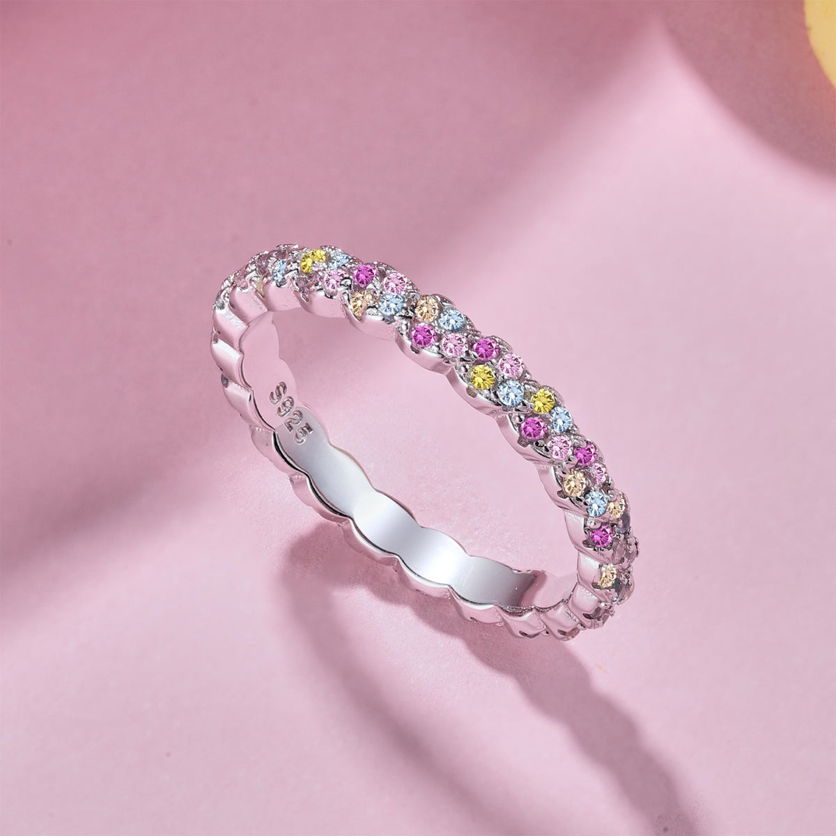 [Angela Jewelry]Dainty Ebullient Round Cut Daily Ring