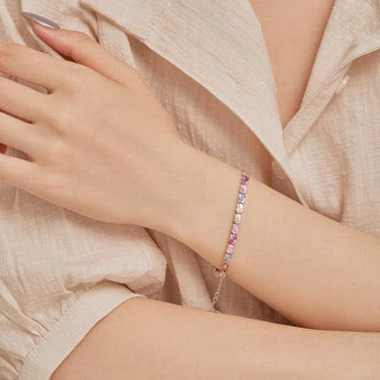 アンジェラジュエリー]華やかなカラフルな花の形のパーティーブレスレット