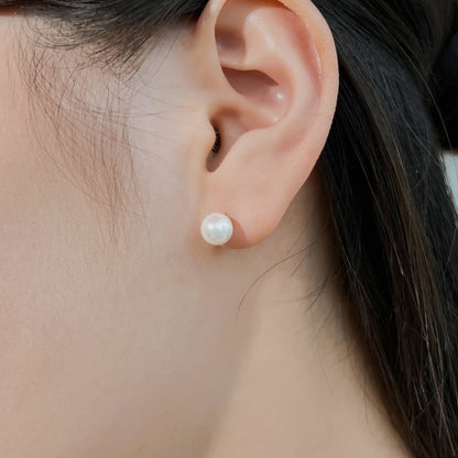 [Angela Jewelry]Delicate Pearl Earrings