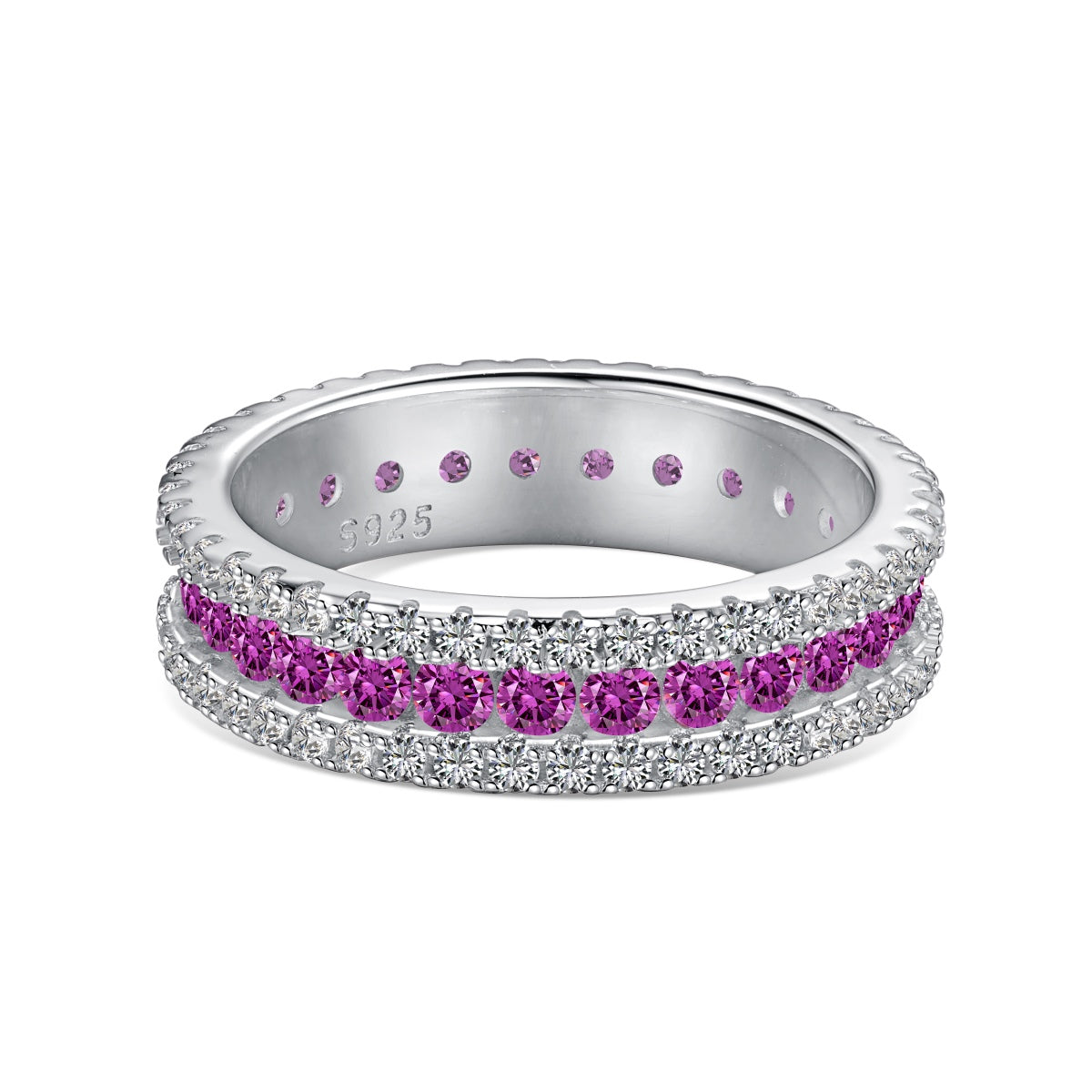 [Angela Jewelry]Delicate Colorful Round Cut Daily Ring