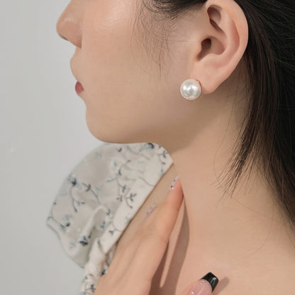 Angela Jewelry]Delicate Pearl Earrings