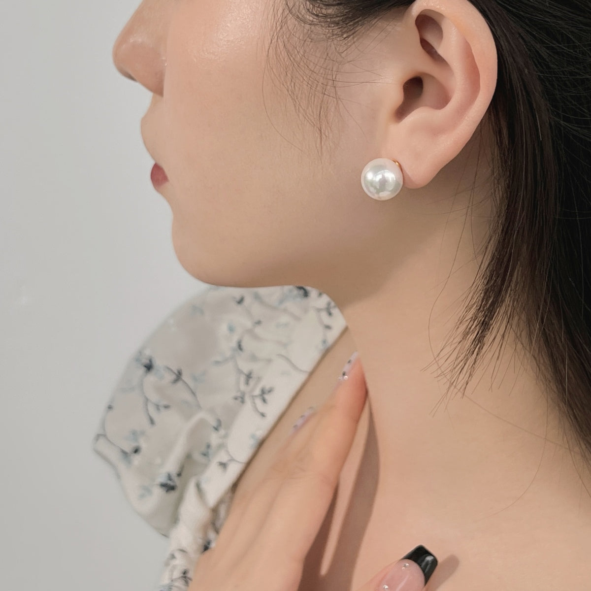 [Angela Jewelry]Delicate Pearl Earrings