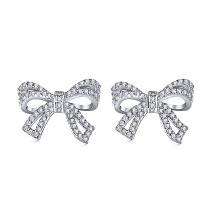 [Angela Jewelry]Dainty Bow Shape Earrings