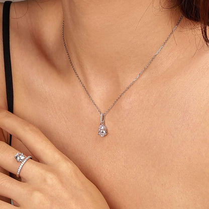 Angela Jewelry]Delicate Water Drop Shape Fashion Necklace
