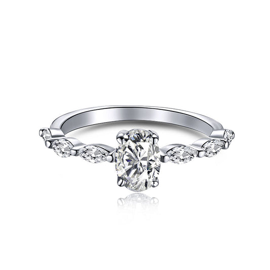 [Angela Jewelry]0.75 Carat Luxurious Vibrant Elongated Cushion Cut Daily Ring