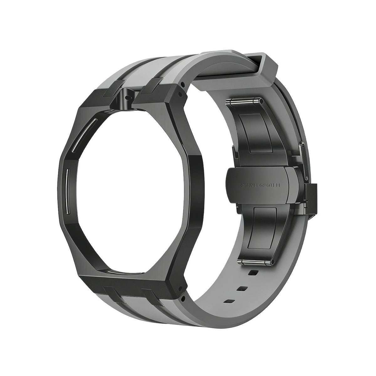 Oak Pop Black Steel Case & Silicone Strap