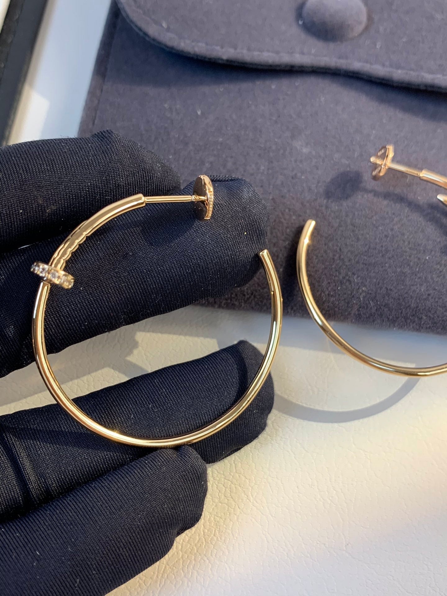 [アンジェラジュエリー]JUSTE イヤリング ゴールド ダイヤモンド 1.8mm 