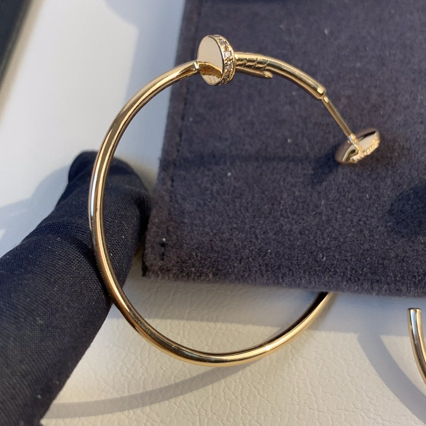 [アンジェラジュエリー]JUSTE イヤリング ゴールド ダイヤモンド 1.8mm 