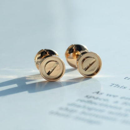 [アンジェラジュエリー]ラブイヤリング ピンクゴールド 10mm