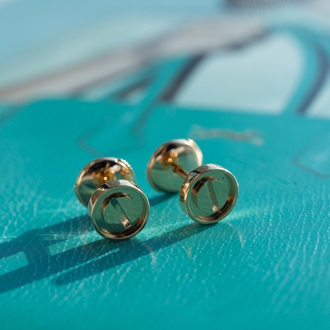 [アンジェラジュエリー]ラブイヤリング ピンクゴールド 10mm