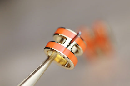 [Angela Jewellery]MINI POP H EARRINGS ORANGE