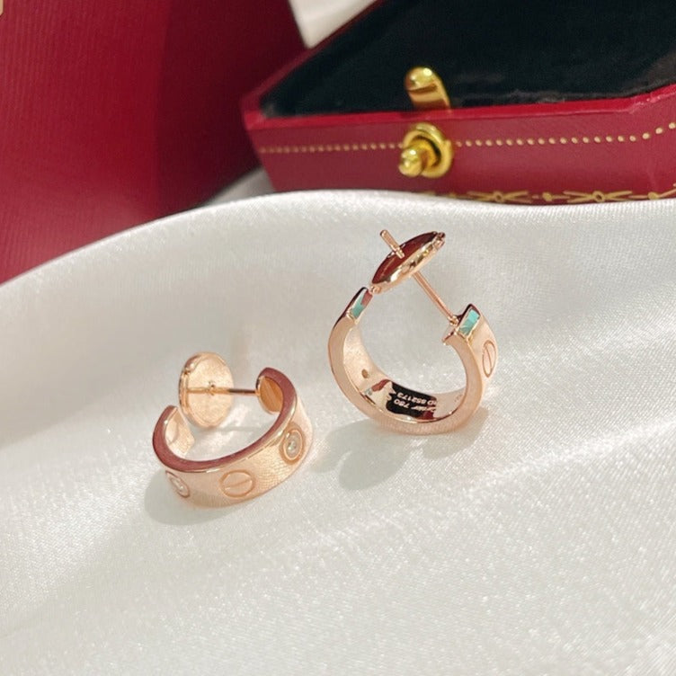 [Angela Jewellery]LOVE EARRINGS 5.7MM 2 DIAMONDS