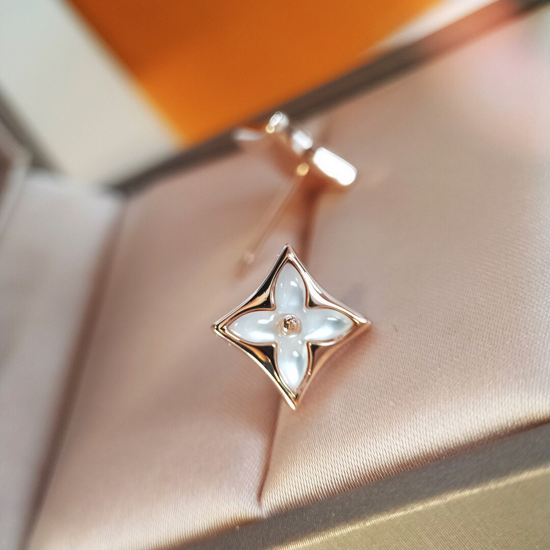 [Angela Jewellery]STAR MOP PINK GOLD EARRINGS