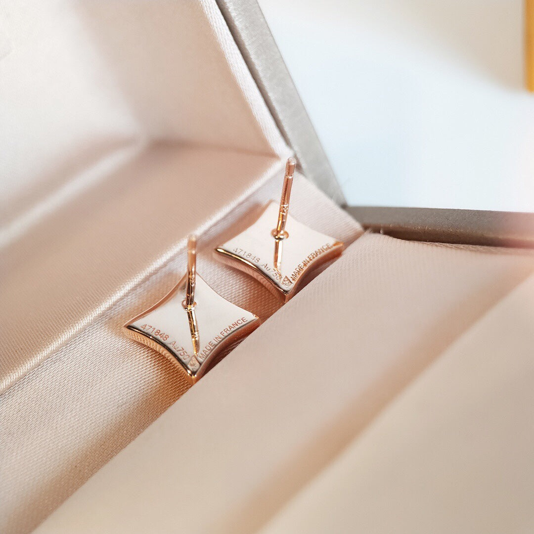 [Angela Jewellery]STAR MOP PINK GOLD EARRINGS