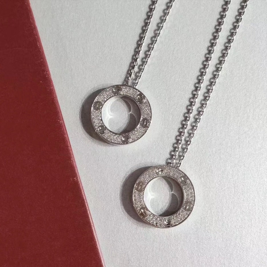 [Angela Jewellery]LOVE NECKLACE ADJUSTABLE SILVER