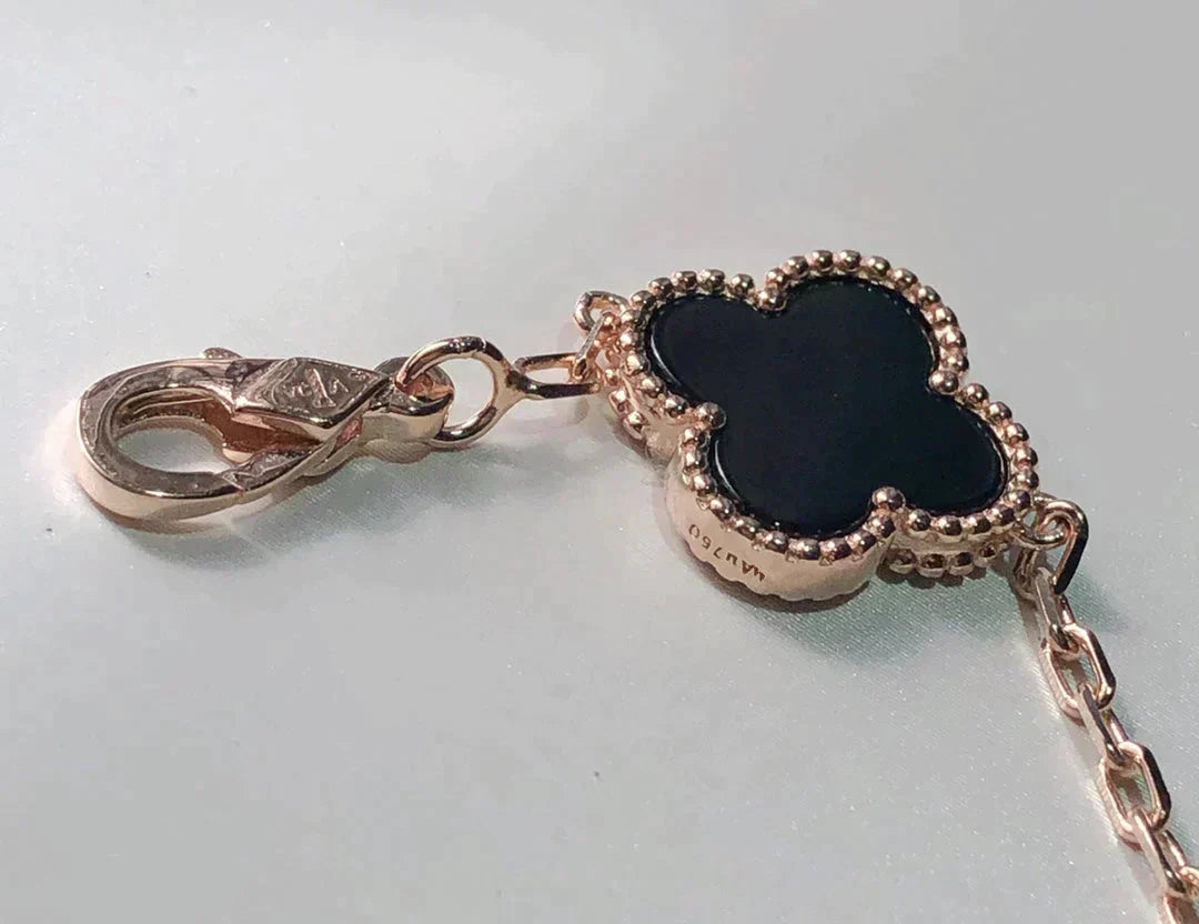 [Angela Jewelry]CLOVER 5 MOTIFS MULTICOLOR BRACELET