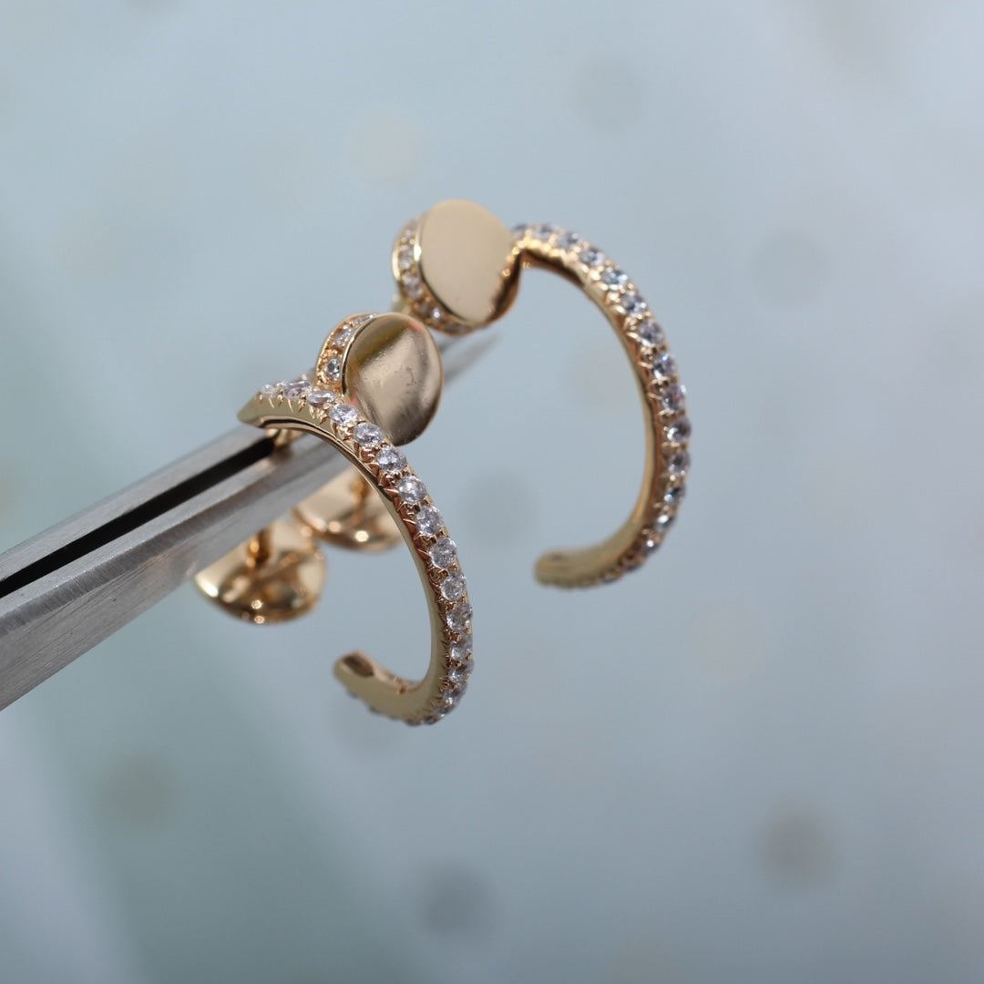[Angela Jewellery]JUSTE EARRINGS 12.75MM PINK GOLD DIAMOND